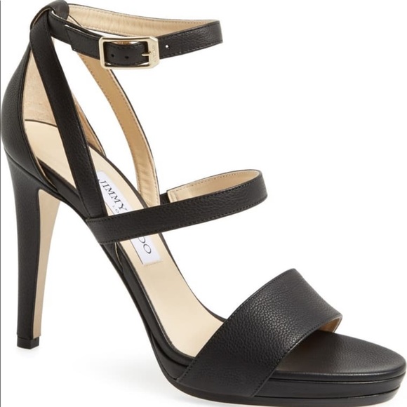 Jimmy Choo Shoes - Jimmy Choo Leather Ankle Strap Sandal